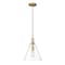 Z-Lite Harper 1 Light Pendant, Rubbed Brass & Clear 3034P11-RB - alternate 5